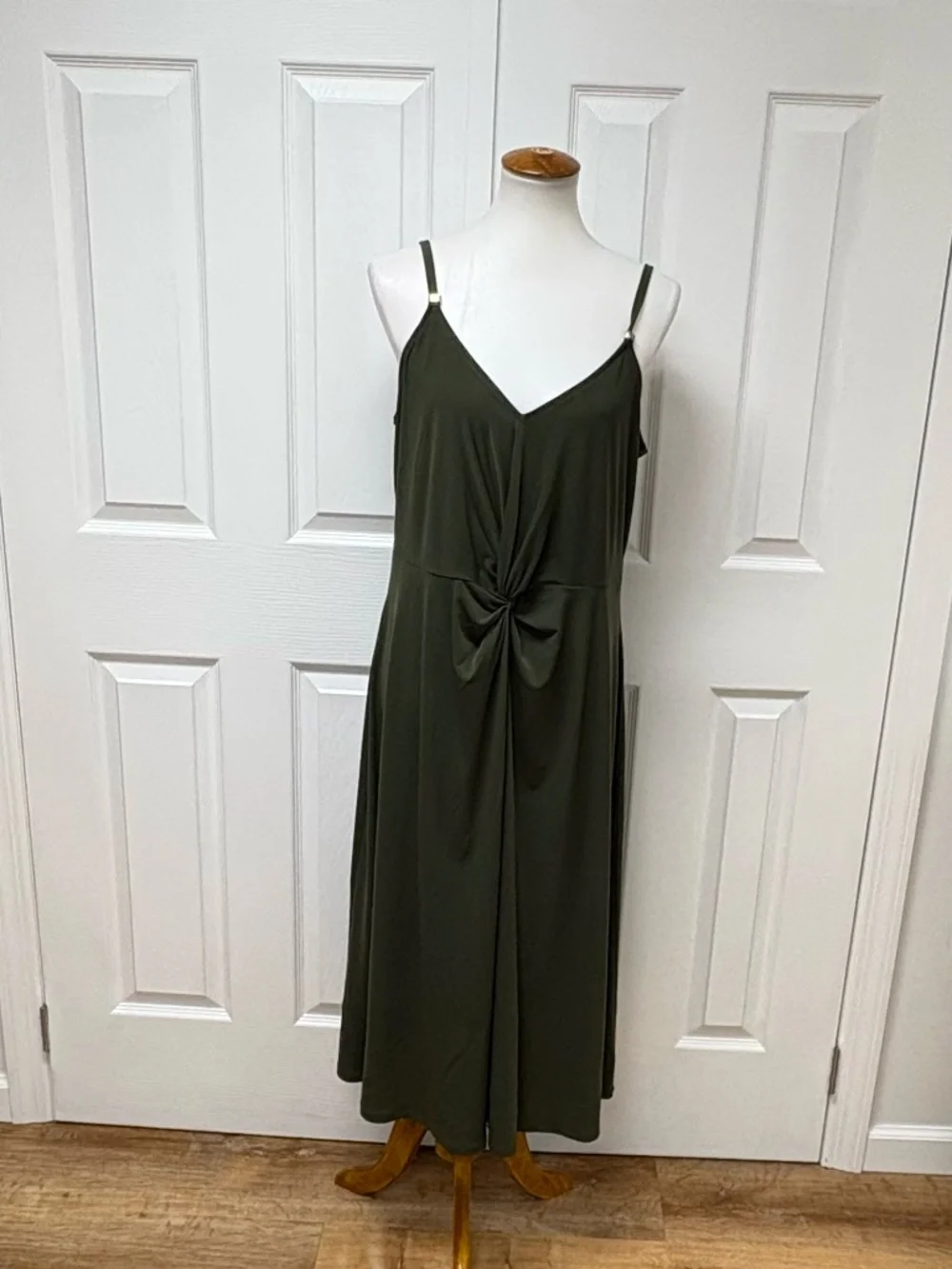 Michael Kors Women's Knot Front Sleeveless Green Dress - Size XL - NEW With Tags